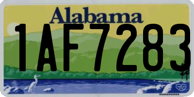 AL license plate 1AF7283