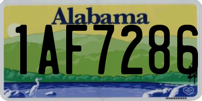 AL license plate 1AF7286