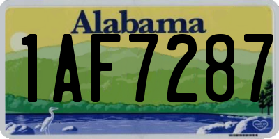 AL license plate 1AF7287