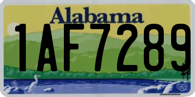 AL license plate 1AF7289