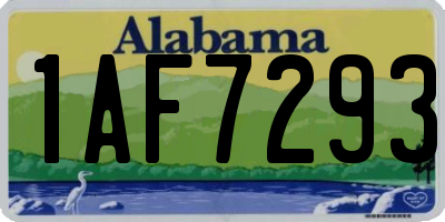 AL license plate 1AF7293
