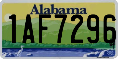 AL license plate 1AF7296