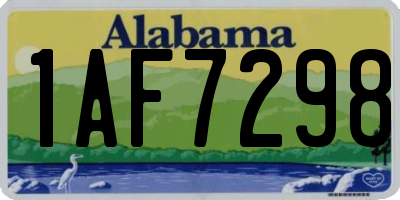 AL license plate 1AF7298
