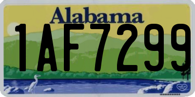 AL license plate 1AF7299
