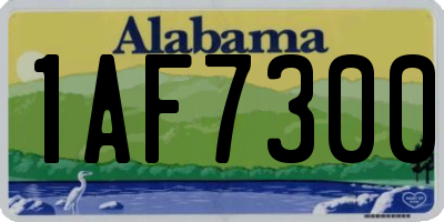 AL license plate 1AF7300