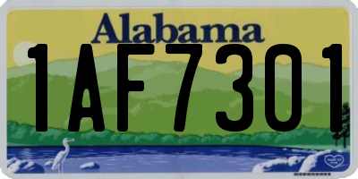 AL license plate 1AF7301