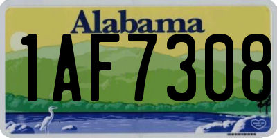 AL license plate 1AF7308