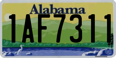 AL license plate 1AF7311