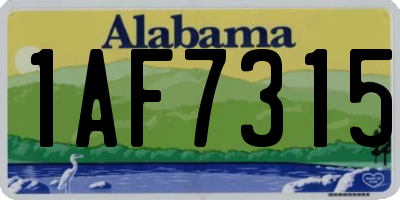 AL license plate 1AF7315