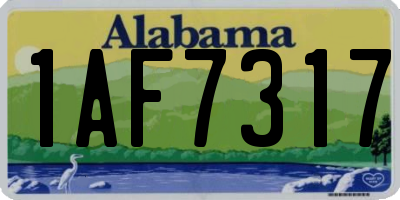 AL license plate 1AF7317