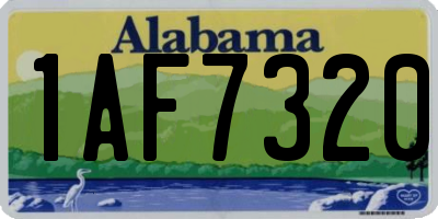 AL license plate 1AF7320