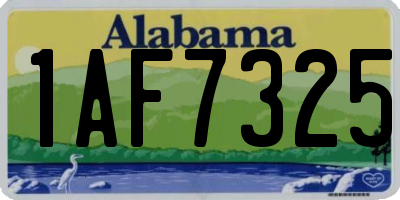 AL license plate 1AF7325
