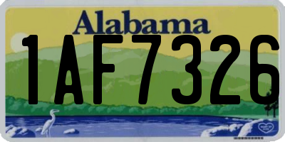 AL license plate 1AF7326