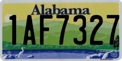 AL license plate 1AF7327
