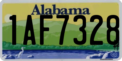 AL license plate 1AF7328