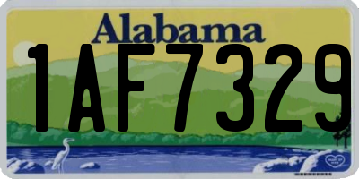 AL license plate 1AF7329
