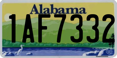 AL license plate 1AF7332
