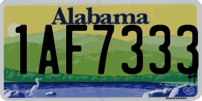 AL license plate 1AF7333