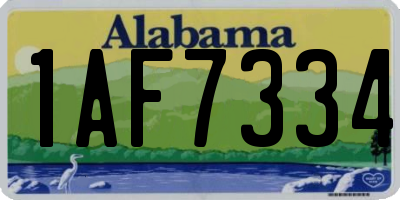 AL license plate 1AF7334