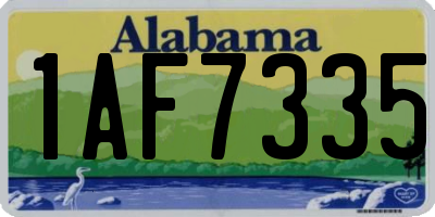 AL license plate 1AF7335