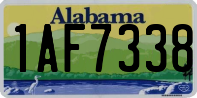 AL license plate 1AF7338