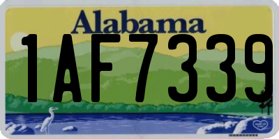 AL license plate 1AF7339