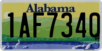 AL license plate 1AF7340