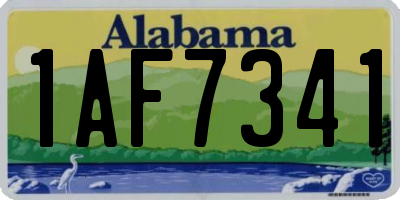AL license plate 1AF7341
