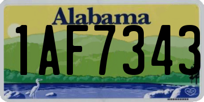 AL license plate 1AF7343