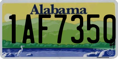 AL license plate 1AF7350