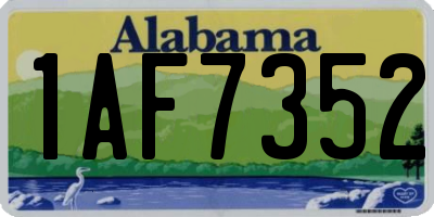 AL license plate 1AF7352