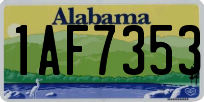 AL license plate 1AF7353