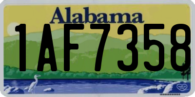 AL license plate 1AF7358