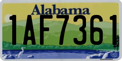 AL license plate 1AF7361