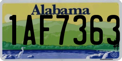 AL license plate 1AF7363