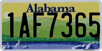 AL license plate 1AF7365