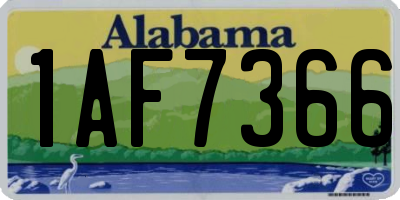 AL license plate 1AF7366