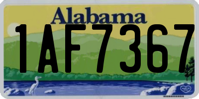 AL license plate 1AF7367