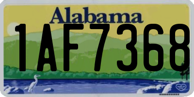 AL license plate 1AF7368