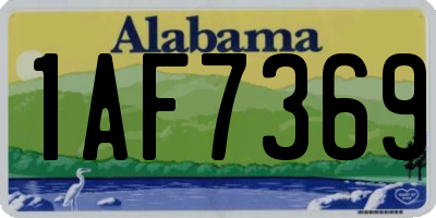 AL license plate 1AF7369