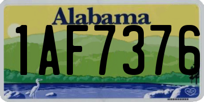 AL license plate 1AF7376