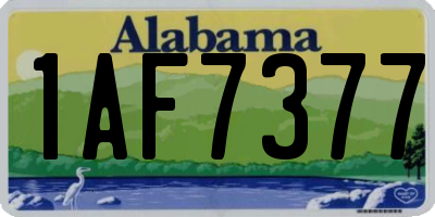 AL license plate 1AF7377