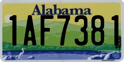 AL license plate 1AF7381