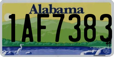 AL license plate 1AF7383