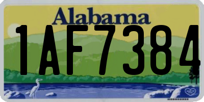 AL license plate 1AF7384