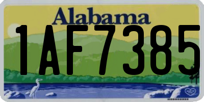 AL license plate 1AF7385