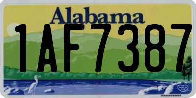 AL license plate 1AF7387