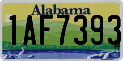 AL license plate 1AF7393