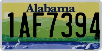 AL license plate 1AF7394