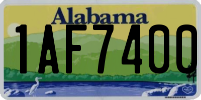 AL license plate 1AF7400